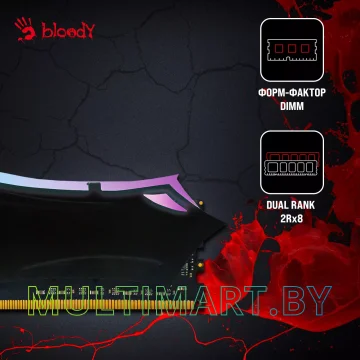 Оперативная память A4Tech Bloody RGB Gaming 16GB DDR4 PC4-25600 (BDM016A3200RD) картинка 5